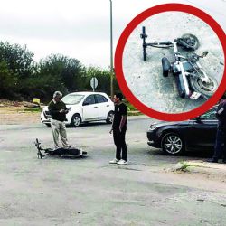 Mujer queda grave tras ser arrollada aparatosamente por abuelito en Nuevo Laredo; iba en scooter