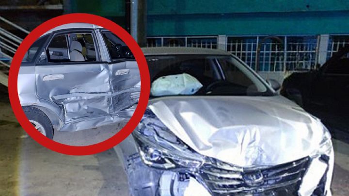 Alberto trata de evitar choque pero pierde el control y se estrella con auto de agencia en Carretera Aeropuerto