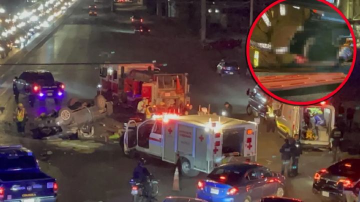 Volcadura deja un menor muerto y dos heridos; conductor manejaba a exceso de velocidad