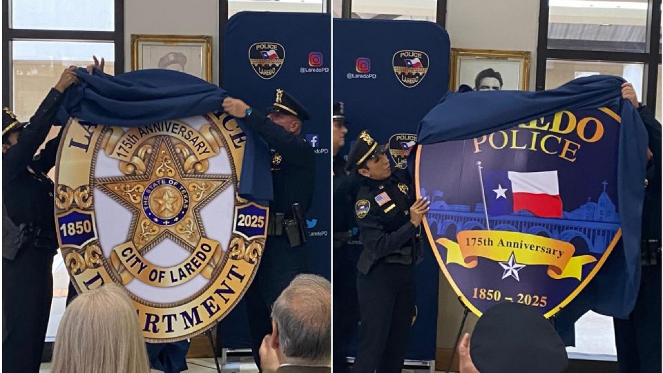 Con placa y parche especial, Policía de Laredo celebra su 175 aniversario