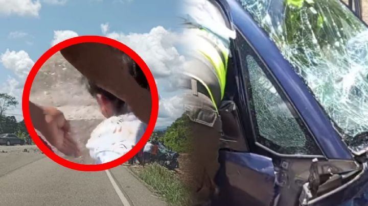 Bebé sobrevive a brutal accidente; lo rescataron mientras gateaba en la carretera | VIDEO