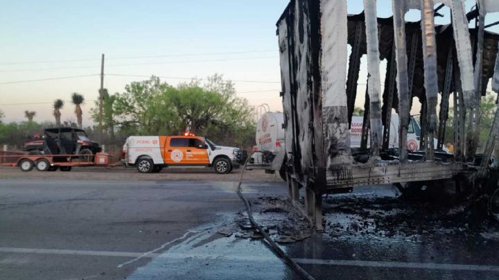 Tráfico lento en Carretera Libre Monterrey-Nuevo Laredo tras los accidentes viales de hoy