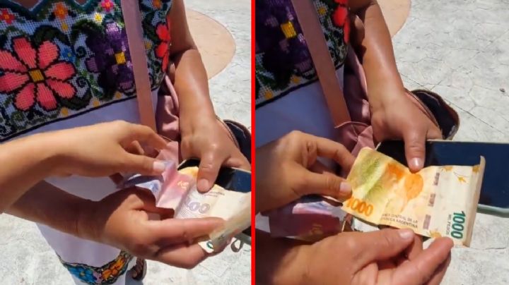 Turistas de Argentina estafan a artesana yucateca; le pagaron blusas con billetes argentinos | VIDEO