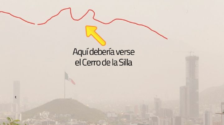 'Desaparece' el Cerro de la Silla; contaminación extrema borra montañas de Monterrey