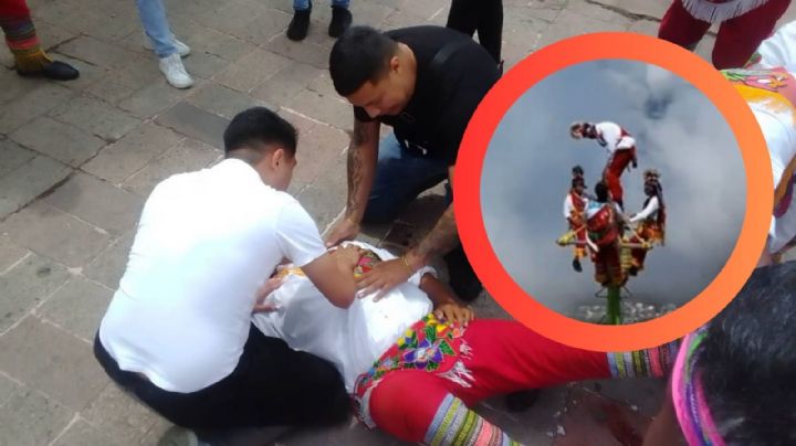 Volador de Papantla cae de las alturas durante baile tradicional; hombre queda inconsciente
