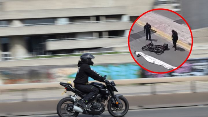 Motociclista muere al derrapar por culpa de una lona; fuertes vientos serían la causa