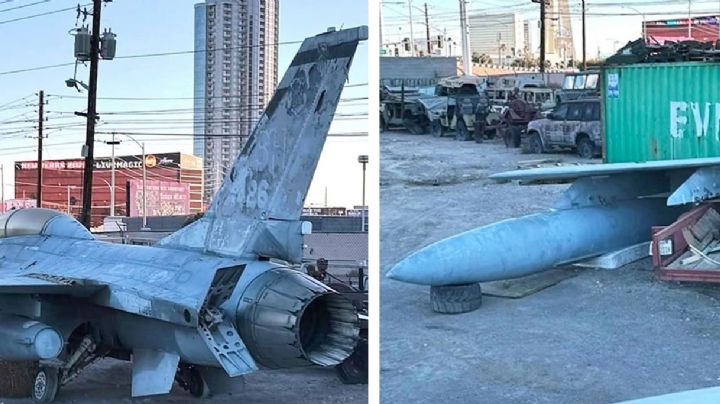 Ya no quisieron meterle dinero a un avión caza F16 y lo mandan al 'yonque' como fierro viejo