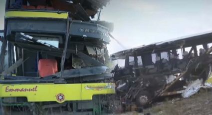 Brutal choque entre autobuses; 37 muertos y decenas de familias destruidas