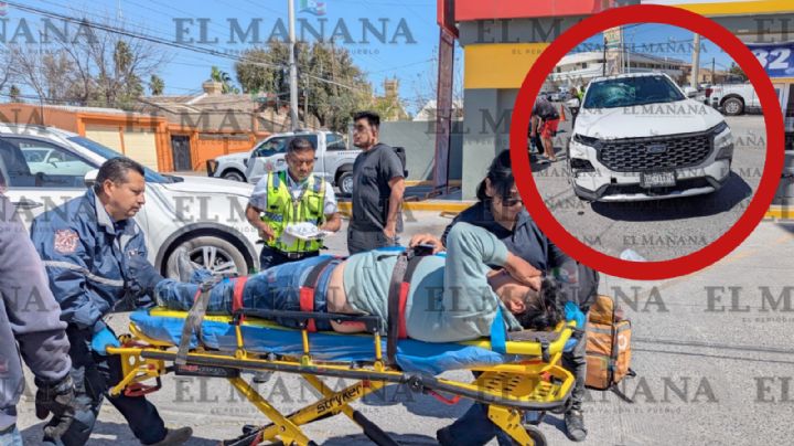 Camioneta embiste brutalmente a motociclista en Nuevo Laredo en la colonia Campestre; está grave