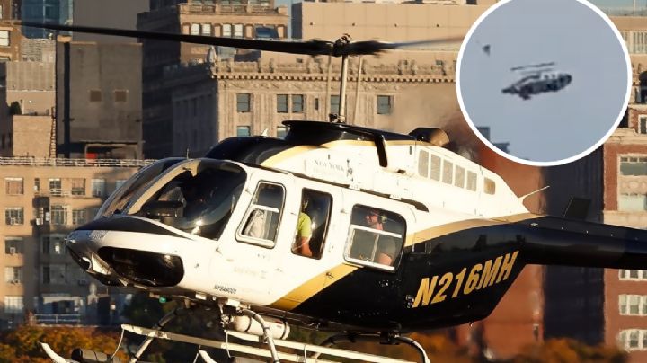 MOMENTO EXACTO en que helicóptero cae al río Hudson; murieron seis personas