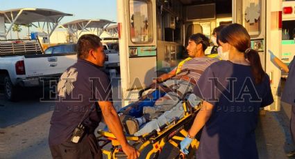 Hombre sufre aparatoso accidente tras ser aplastado por maquinaria metálica en el Puente del Comercio
