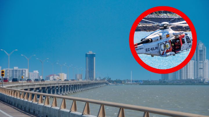 MOMENTO EXACTO en el que un hombre se tira de un puente en la Isla del Padre | VIDEO