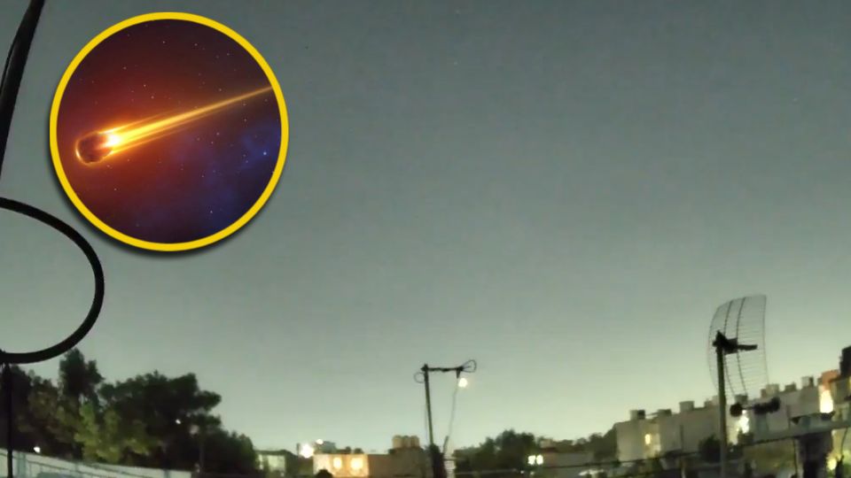 El bólido causó terror entre los capitalinos, mientras vidrios de las ventanas se cimbraron por la potente explosión sonora