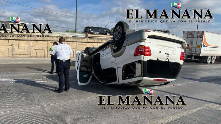 Milagro en Jueves Santo: hombre se salva de morir tras volcar su camioneta cerca del Bulevar Colosio