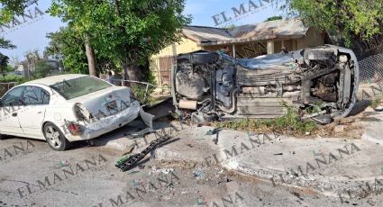 Nuevo Laredo: abuelo viajaba en su auto y es volcado por troca en la colonia Guerrero