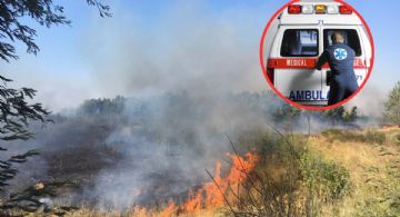 Adolescente termina intoxicado en incendio en Laredo; buscaba apagar el fuego en un pastizal