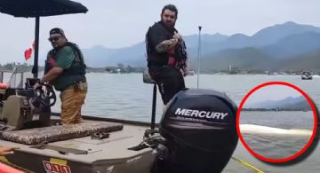 Pareja se salva tras hundirse su embarcación en la Presa La Boca | VIDEO