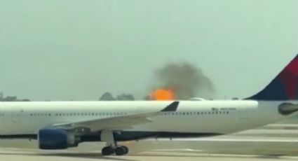 Se prende avión de Delta en el aeropuerto de Orlando, Florida | VIDEO