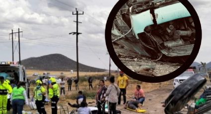 '¡No se mueva, señora!': hallan a comerciantes prensados tras volcadura de autobús | VIDEO