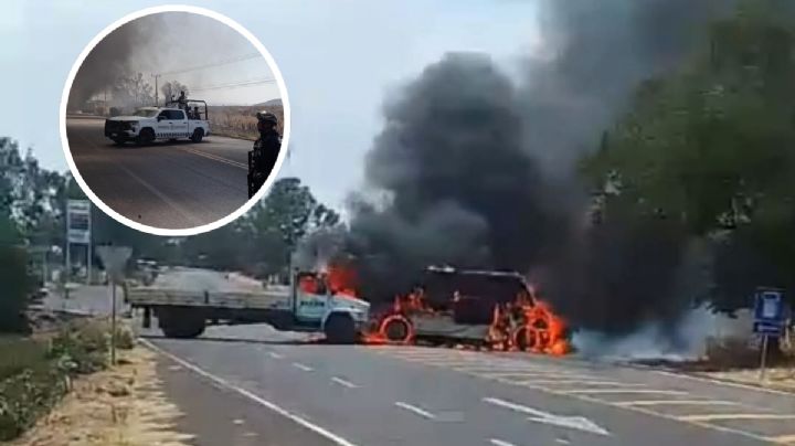 Michoacán y Jalisco tienen día violento; reportan ataques armados, quema de tiendas y vehículos