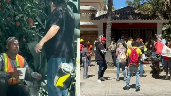 Protestan frente a casa de hombre que discriminó a trabajador; 'no es justo que nos traten así' | VIDEO