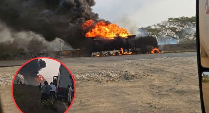 Pipa vuelca y provoca enorme explosión; autoridades cierran autopista | VIDEO