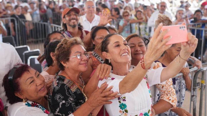 Sheinbaum da banderazo al nuevo Tren Maya de carga; más desarrollo para el sureste