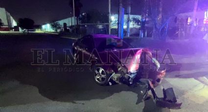 Eduardo salió de fiesta y terminó estampado contra un anuncio en la Colonia La Fe