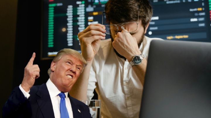 Acciones de EU se desploman más de mil puntos tras aranceles de Donald Trump