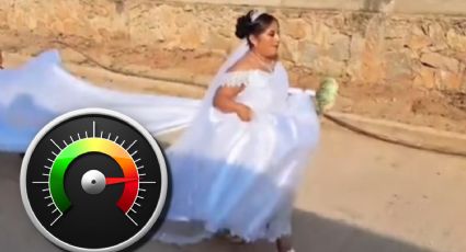 'Es boda o maratón': novia se vuelve viral por 'correr' hacia la iglesia; no esperó a nadie | VIDEO