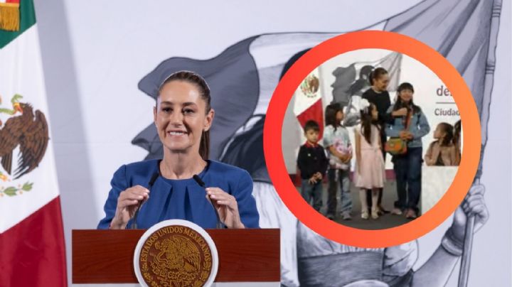 Claudia Sheinbaum sorprende a hijos de reporteros en su conferencia y les promete una sorpresa