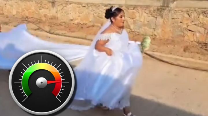'Es boda o maratón': novia se vuelve viral por 'correr' hacia la iglesia; no esperó a nadie | VIDEO