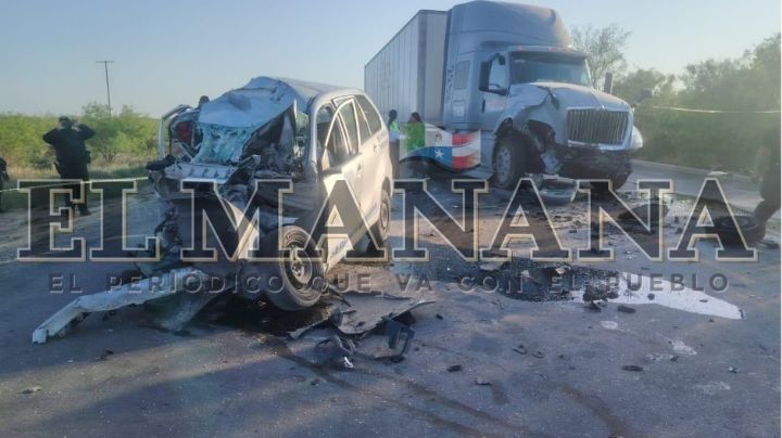 Nuevo Laredo: hombre muere prensado tras estrellar su auto contra tráiler al poniente de la ciudad