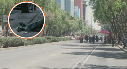 Hallan muerto a un indigente afuera de Chapultepec; podría haberse caído |VIDEO