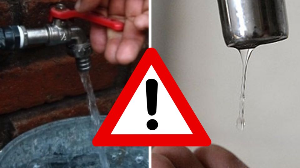 Hoy no habrá servicio de agua potable durante 12 horas.