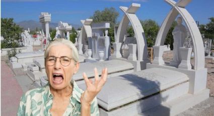 Abuelita cae en tumba abierta del panteón; estaba visitando a familiares en el Día de las Madres