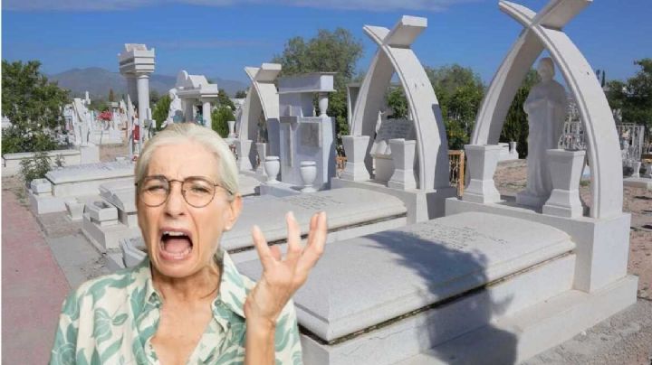 Abuelita cae en tumba abierta del panteón; estaba visitando a familiares en el Día de las Madres