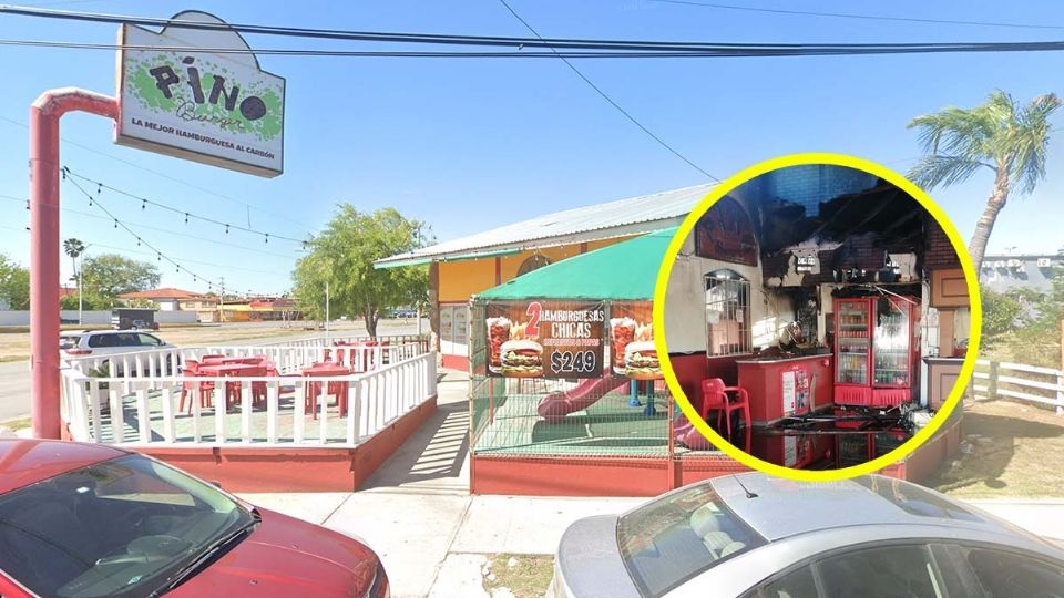 El restaurante de comida rápida quedó quemado casi por completo