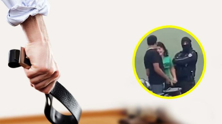 Madre azota a su hijo por malas calificaciones; policías apoyan salvaje acto | VIDEO