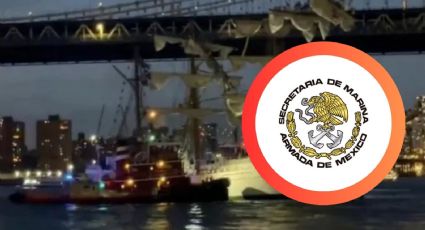 Buque Cuauhtémoc de la Marina mexicana choca contra el Puente de Brooklyn en Nueva York | VIDEO