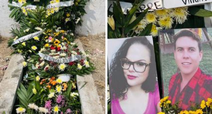 ‘Mi corazón está destrozado’: Anahí despide en el panteón a sus dos hermanos