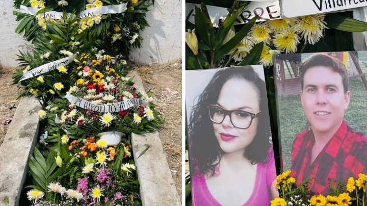 ‘Mi corazón está destrozado’: Anahí despide en el panteón a sus dos hermanos