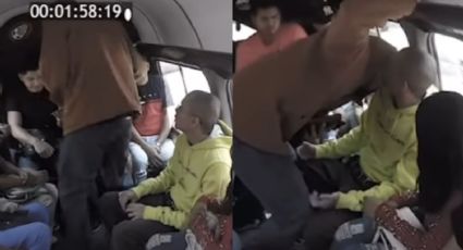 Presunto ladrón es captado ‘robándole’ un beso a pasajero en combi | VIDEO