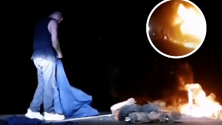 Trailero se viste de 'héroe' al salvarle la vida a compañero; lo rescató de un incendio | VIDEO