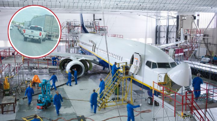 Causan 'atorones' en carretera a Nuevo Laredo; impiden acceso a trabajadores de Aeropuerto del Norte