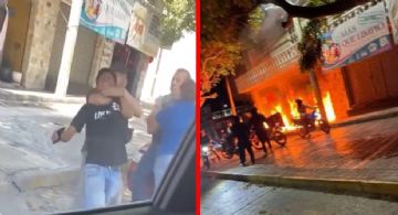 Familia golpea brutalmente a joven frutero; pobladores queman casa de agresores | VIDEO