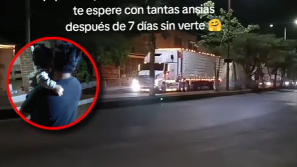 En un mundo donde el tiempo corre rápido y las distancias pesan, este reencuentro entre un bebé y su papá trailero nos recuerda que hay gestos que lo valen todo