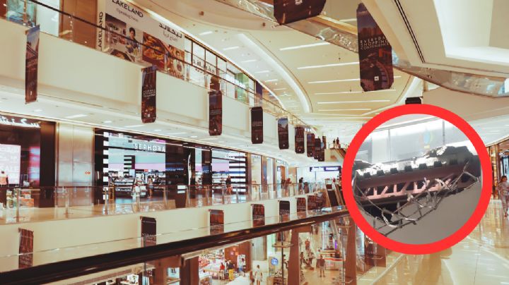 Abuelita cae con su automóvil desde un tercer piso de famoso centro comercial | VIDEO