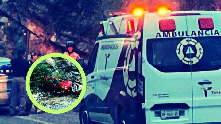 Choque frontal en la carretera vieja a Tula en Tamaulipas; un joven motociclista herido de gravedad