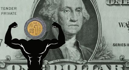 Peso muestra los bíceps de gimnasio frente al dólar; tipo de cambio HOY 25 de mayo 2025